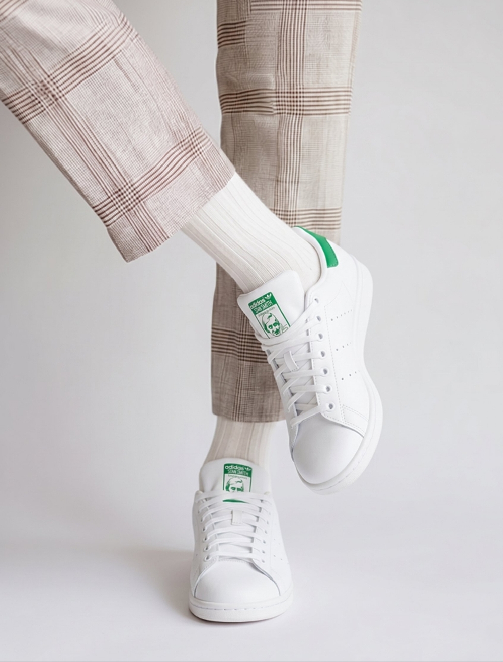 Adidas Kids Stan Smith White and Green Sneakers